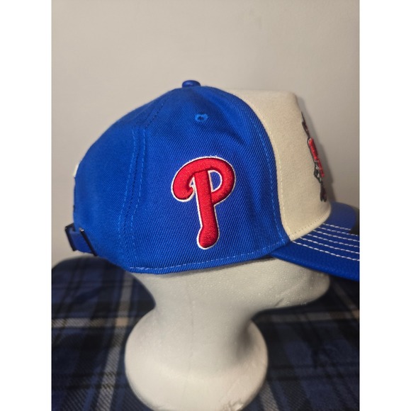 Pro Standard Philadelphia Phillies Cream Wool Strapback Hat Blue - Picture 2 of 4